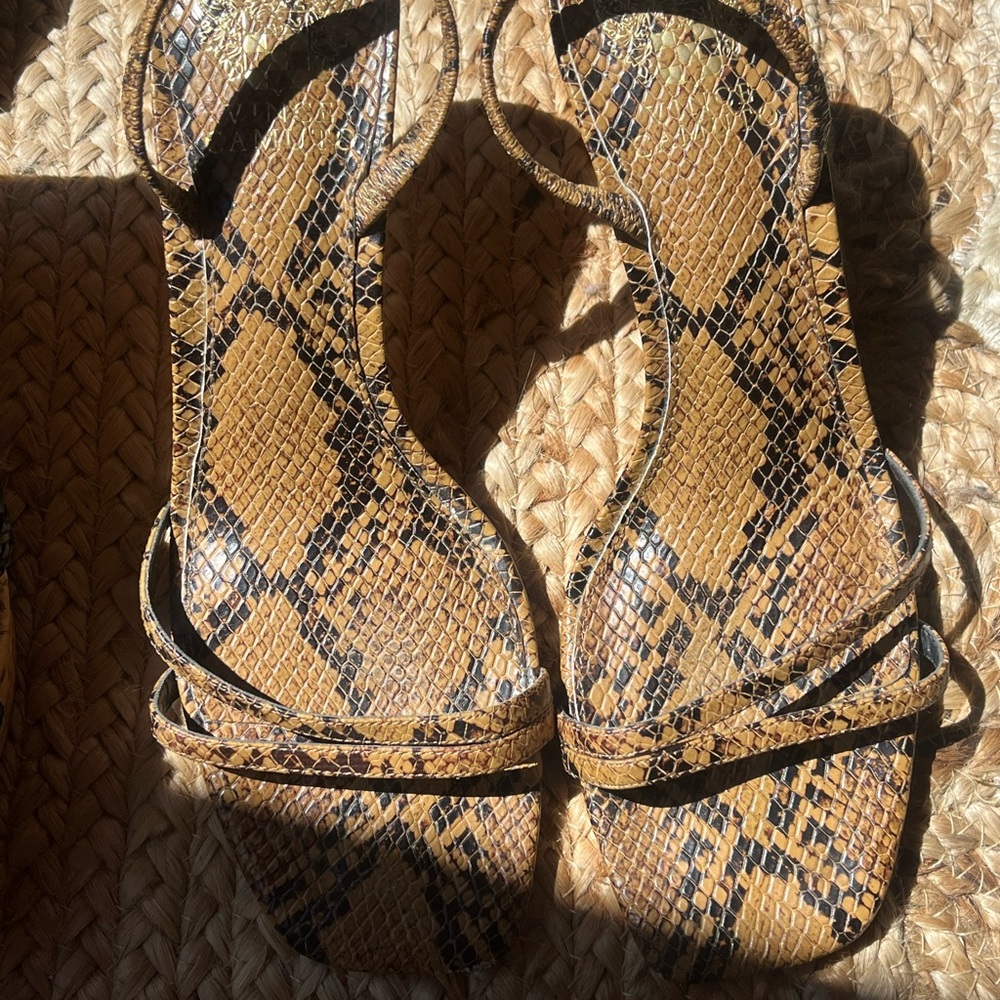 Women's Snakeskin Strappy Sandals